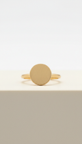 14k Gold Minimalist Signet Ring